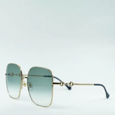 Pre-owned Gucci Gg0879s 003 Gold/greengradient 61-18-140 Sunglasses In Green Gradient