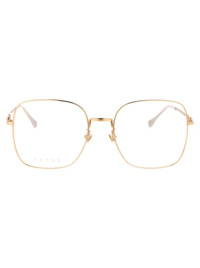 Gucci Gg0883oa Glasses In 001 Gold Gold Transparent