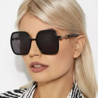 Pre-owned Gucci Gg0890s - 001 Black Sunglasses In Gray