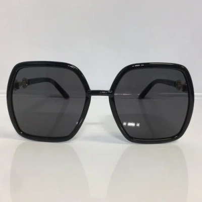Pre-owned Gucci Gg0890s 001 Black Oversized Plastic Woman Sunglasses