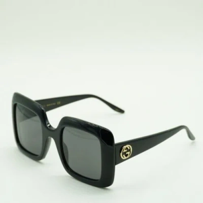 Pre-owned Gucci Gg0896s 001 Black/grey 52-25-140145 Sunglasses In Gray