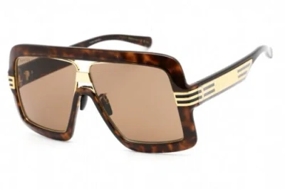 Pre-owned Gucci Gg0900s-002-60 Sunglasses Size 60mm 140mm 09mm Havana Women In Brown