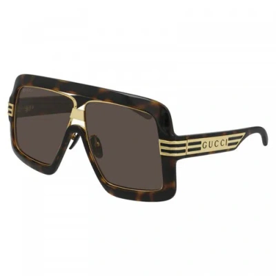 Pre-owned Gucci Gg0900s 002 Havana/brown 60-9-140 Sunglasses