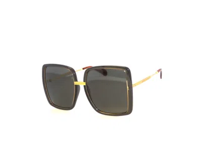 Pre-owned Gucci Gg0903s 0903s 001 Gray Gold Sunglasses 0903