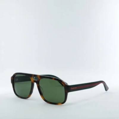 Pre-owned Gucci Gg0925s 002 Havana/green 58-16-145 Sunglasses