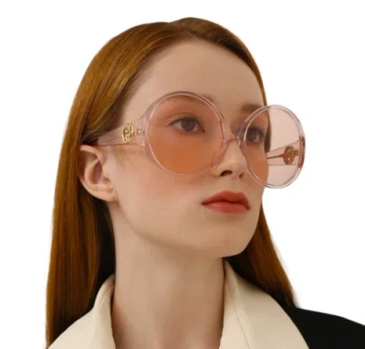 Pre-owned Gucci Gg0954s-004 Orange Orange Red Sunglasses