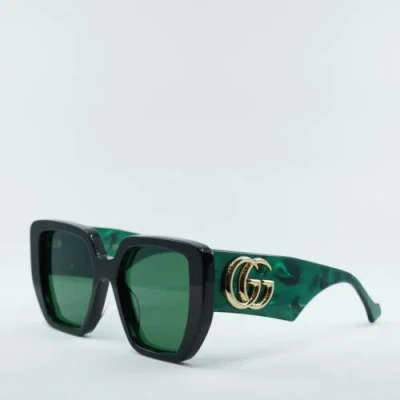 Pre-owned Gucci Gg0956s 001 Black/green 54-19-145 Sunglasses
