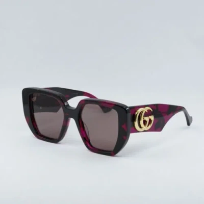 Pre-owned Gucci Gg0956s 008 Fuchsia Havana/brown 54-19-145 Sunglasses