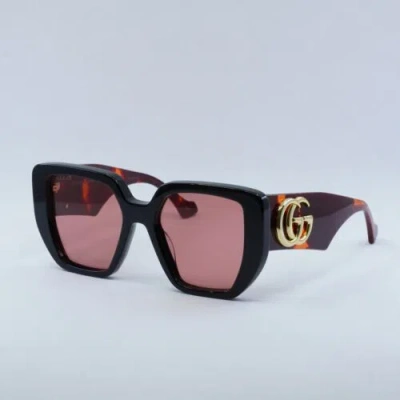 Pre-owned Gucci Gg0956s 009 Black/havana/rust 54-19-145 Sunglasses