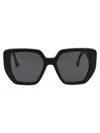 Gucci Oversize-frame Tinted Sunglasses In 003 Black Black Grey