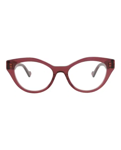 Gucci Gg0959o Eyeglasses In Burgundy Transparent
