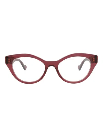 Gucci Gg0959o Eyeglasses In Burgundy Transparent