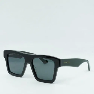 Pre-owned Gucci Gg0962s 009 Black/grey 55-17-145 Sunglasses In Gray
