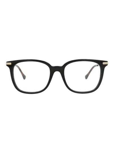 Gucci Gg0968o Eyeglasses In Black Gold Transparent