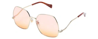 Pre-owned Gucci Gg0972s-003 Women Designer Sunglasses Gold Brown Tortoise Havana/pink 60mm In Multicolor