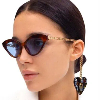Pre-owned Gucci Gg0978s-003-52 Havna Gold Sunglasses