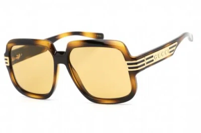 Pre-owned Gucci Gg0979s-002-59 Sunglasses Size 59mm 140mm 15mm Havana Men In Brown