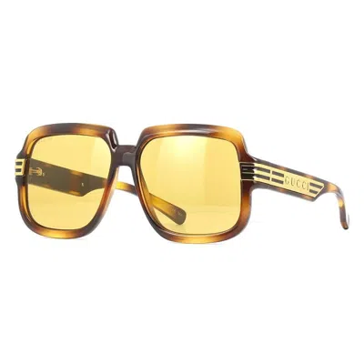 Gucci Gg0979s002 Square Full Rim Sunglasses In Transparent
