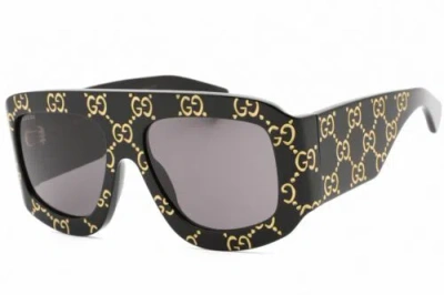 Pre-owned Gucci Gg0983s-004-59 Sunglasses Size 59mm 135mm 18mm Black Men In Gray