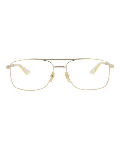 Gucci Gg0986o Eyeglasses In Gold Transparent