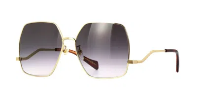 Pre-owned Gucci Gg1005s Gold/grey Shaded (002) Sunglasses