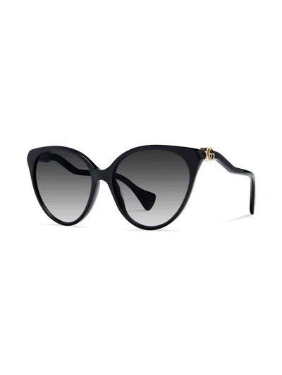 Gucci Eyewear Round Frame Sunglasses In Black