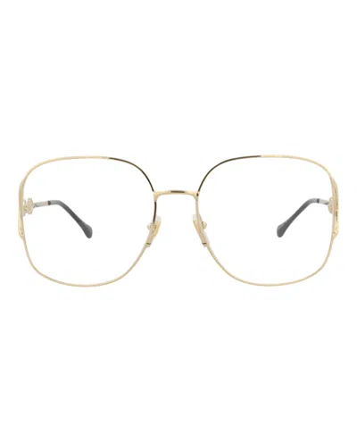 Gucci Gg1019o Eyeglasses In Gold Transparent