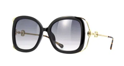 Pre-owned Gucci Gg1021s Black/grey (002) Sunglasses In Gray