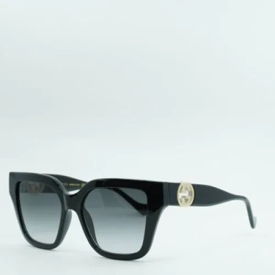 Pre-owned Gucci Gg1023s 008 Black/grey 54-17-140 Sunglasses In Gray
