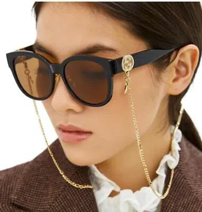 Pre-owned Gucci Gg1028sk-004-56 Havana Sunglasses