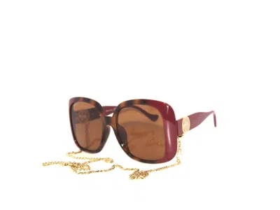 Pre-owned Gucci Gg1029sa 1029sa 003 Havana Burgundy Brown Sunglasses 1029
