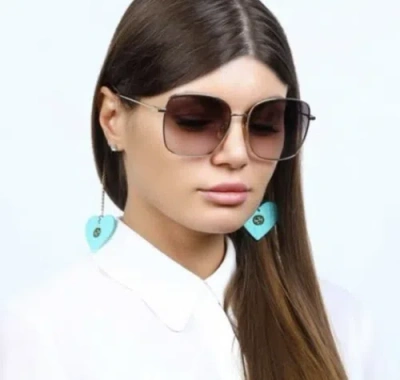 Pre-owned Gucci Gg1030sk-003-60 Shiny Gold Sunglasses