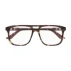 Gucci Gg1035o Linea Institutional Logo 002 Havana Glasses In Brown