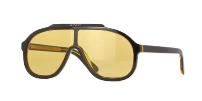 Pre-owned Gucci Gg1038s Black/yellow (003) Sunglasses