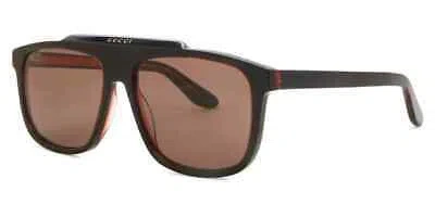 Pre-owned Gucci Gg1039s-003 Square Black In Brown