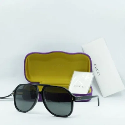 Pre-owned Gucci Gg1042s 001 Black/grey 60-13-145 Sunglasses In Gray