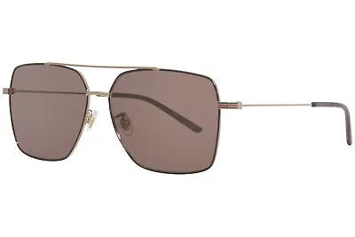 Pre-owned Gucci Gg1053sk 002 Sunglasses Men's Gold/brown Lenses Square 61mm