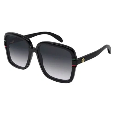 Pre-owned Gucci Gg1066s 001 Black/grey 59-16-140 Sunglasses In Gray