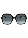 Gucci Black Black Grey Acetate Sunglasses In Black