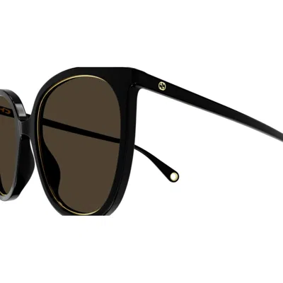 Gucci Gg1076s002 Black Black Brown