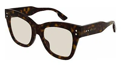 Pre-owned Gucci Gg1082s-003-52 Havana Havana Yellow