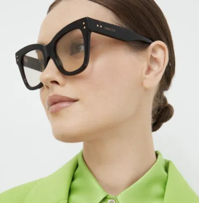 Pre-owned Gucci Gg1082s-003 Havana Havana Yellow Sunglasses