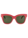 Gucci Womens Pink Gg1082s Cat-eye Acetate Sunglasses In 004 Pink Pink Green