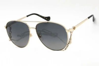Pre-owned Gucci Gg1088s-001-61 Sunglasses Size 61mm 140mm 14mm Gold Women In Gray