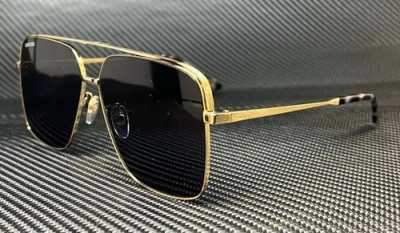 Pre-owned Gucci Gg1099sa 002 Gold Blue Men's Metal 61 Mm Xl Sunglasses