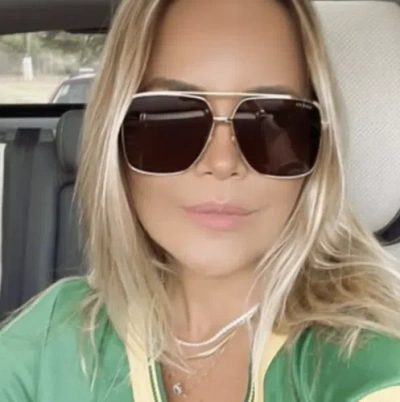 Pre-owned Gucci Gg1099sa-003-61 Gold Sunglasses