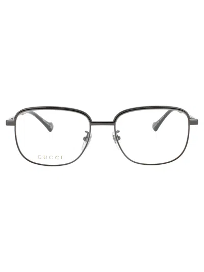 Gucci Gg1102 O Eyeglasses In Ruthenium - Demo