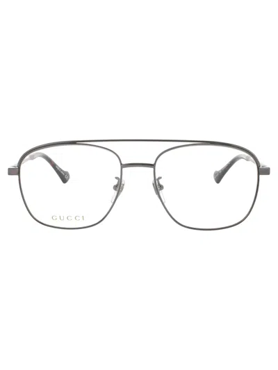 Gucci Gg1103 O Eyeglasses In Ruthenium - Demo