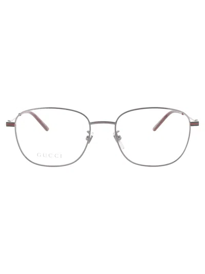 Gucci Gg1126 Oa Eyeglasses In Ruthenium - Demo