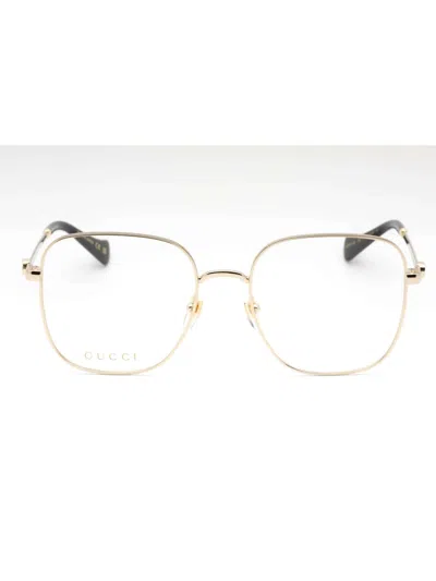 Gucci Gg1144o Eyeglasses In 001 - Gold-gold / Transparent
